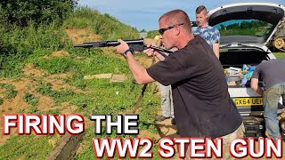 Firing the WW2 British Sten Gun - Explaining the open bolt design