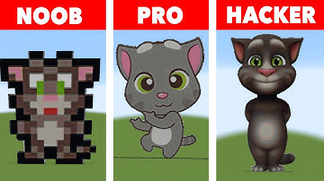 NOOB VS PRO VS HACKER Pixel art Talking Tom І MInecraft