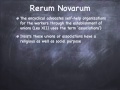 Rerum novarum – A Quick Overview