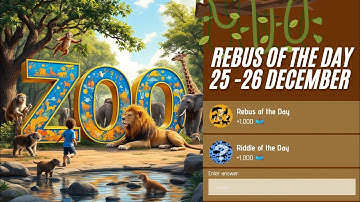 Zoo rebus of the day 25 -26 December | Today Rebus answer | HeyGenzz