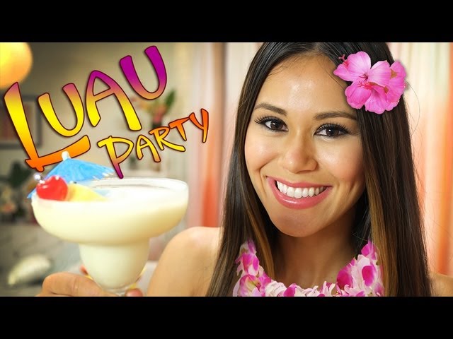 Hawaiian Luau Summer Party Ideas  DIY Tropical Buffet Table 