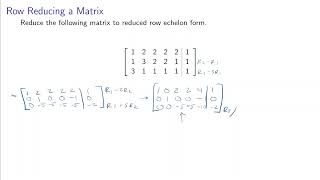 7. Understanding Linear Algebra 1.2: Reduced Row Echelon Form