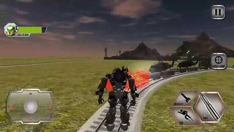 Futuristic Train Transformation Robot