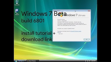 Windows 7 Beta Build 6801 Install Tutorial + Download Link!!!