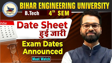 B.Tech 4th Semester | Exam Schedule | Official Notice | Latest Update #beu #semesterexam #semester