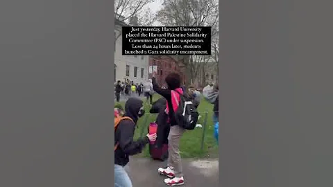 Breaking: Harvard sets up their Gaza encampment! #gaza #palestine #freepalestine #shorts