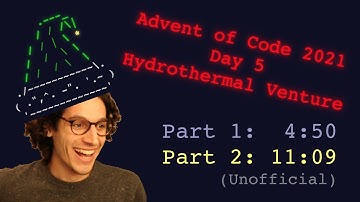 Advent of Code 2021 Day 5: Hydrothermal Venture (Unofficial 4:50/11:09)