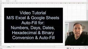 Microsoft Excel Google Sheets Automatisch invullen Automatische volgorde voor getallen - Datums -...