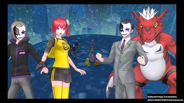 Digimon Story Cyber Sleuth (New Game+) VS Growlmon (hard mode)