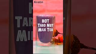 Hot Taro Nut Boba Tea #SHORTS ~ Winter Cafe Recipe  #boba #bobatea