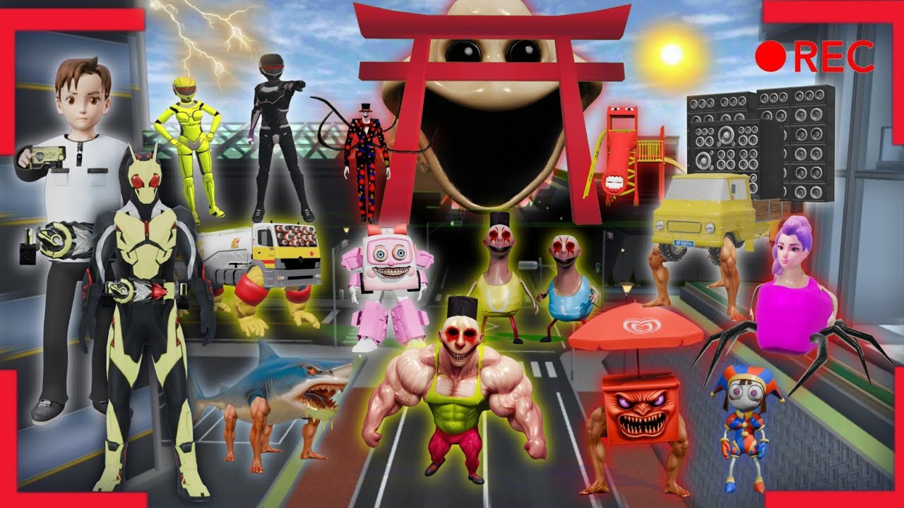 NGERI 😱 Yuta Mio Panik Seluruh Monster Menyerang Kota Sakura |Sakura School Simulator