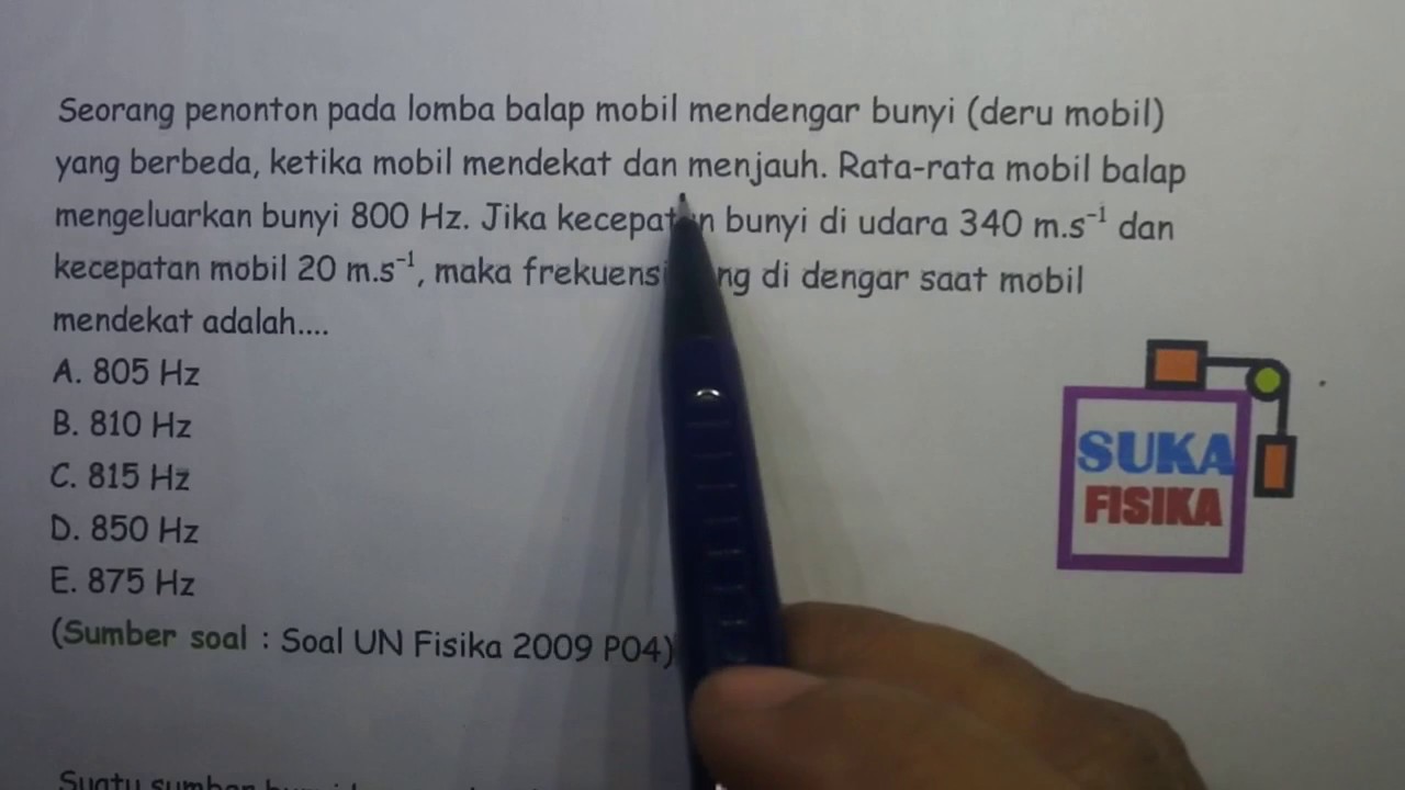 Contoh Soal Fisika Gelombang Bunyi Dan Gelombang Cahaya