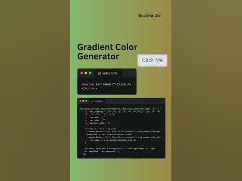 Random Gradient Color Generator using Javascript - YouTube