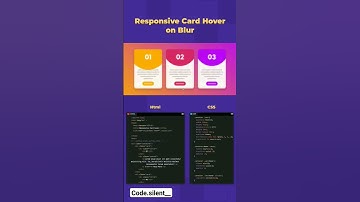 Responsive card hover on blur using html and css #shorts #shortvideo #viral
