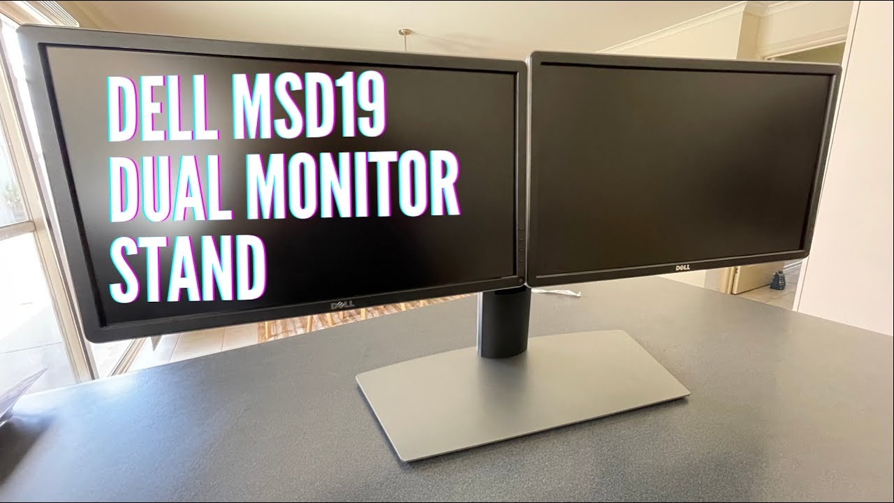 Dell MSD19 Dual Monitor Stand Unboxing And Setup YouTube