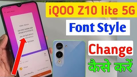 IQOO z10 lite 5g me font style kaise change kare/how to change font style in iQOO z10 lite 5g