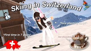 Going Skiing for the FIRST time in Switzerland! | Bloxburg Roleplay | w/voices