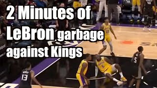 In 2 minutes LeBron Flops, Double Dribbles, Quits, Loses Man on D, Commits Offensive Foul