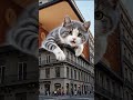 Cat billboard comes to life 🐾 #kitten #cutecat #shorts #cat shorts #aicats  #animatedcat