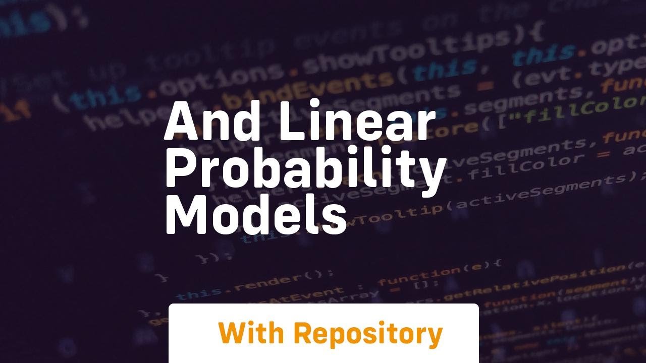 And linear probability models - YouTube