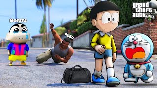 Nobita & Doraemon Left Franklin,Shinchan & Going to Future In Gta5