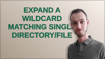 Unix: Expand a wildcard matching single directory/file