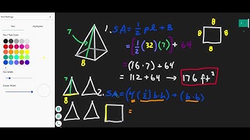 Finding Surface Area of a Square Pyramid (2 Methods)