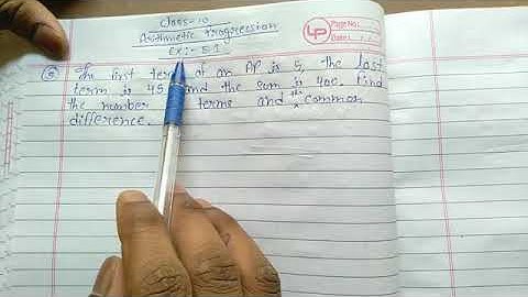 The First term of an AP is 5, the last term is 45 and the sum is 400. Find the number of terms and