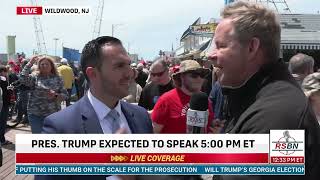 WATCH: Trump Rally Speaker Mike Crispi Interviews on RSBN in Wildwood, NJ - 5/11/24