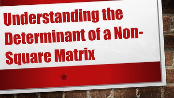 Understanding the Determinant of a Non-Square Matrix