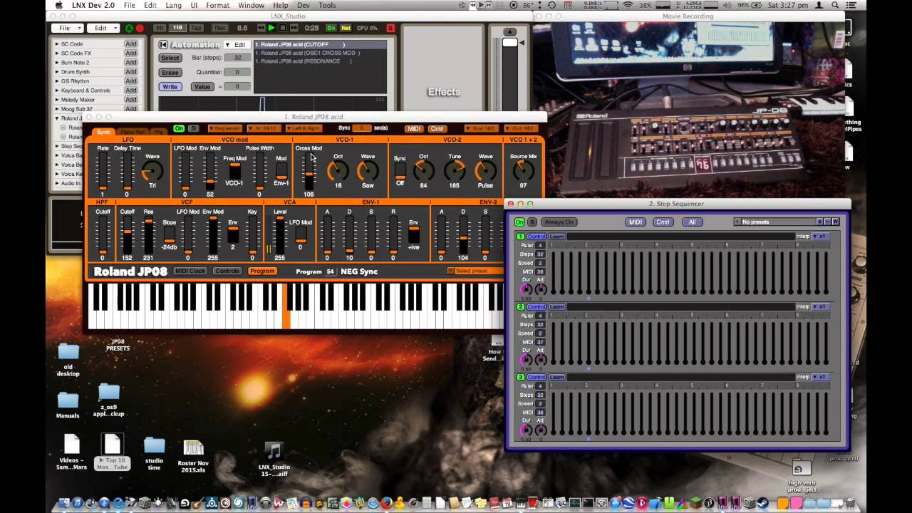Roland JP-08 full DAW integration with LNX Studio - YouTube