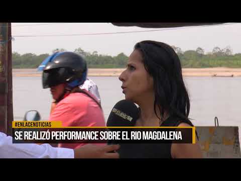 Se realizó performance sobre el Rio Magdalena en el Muelle