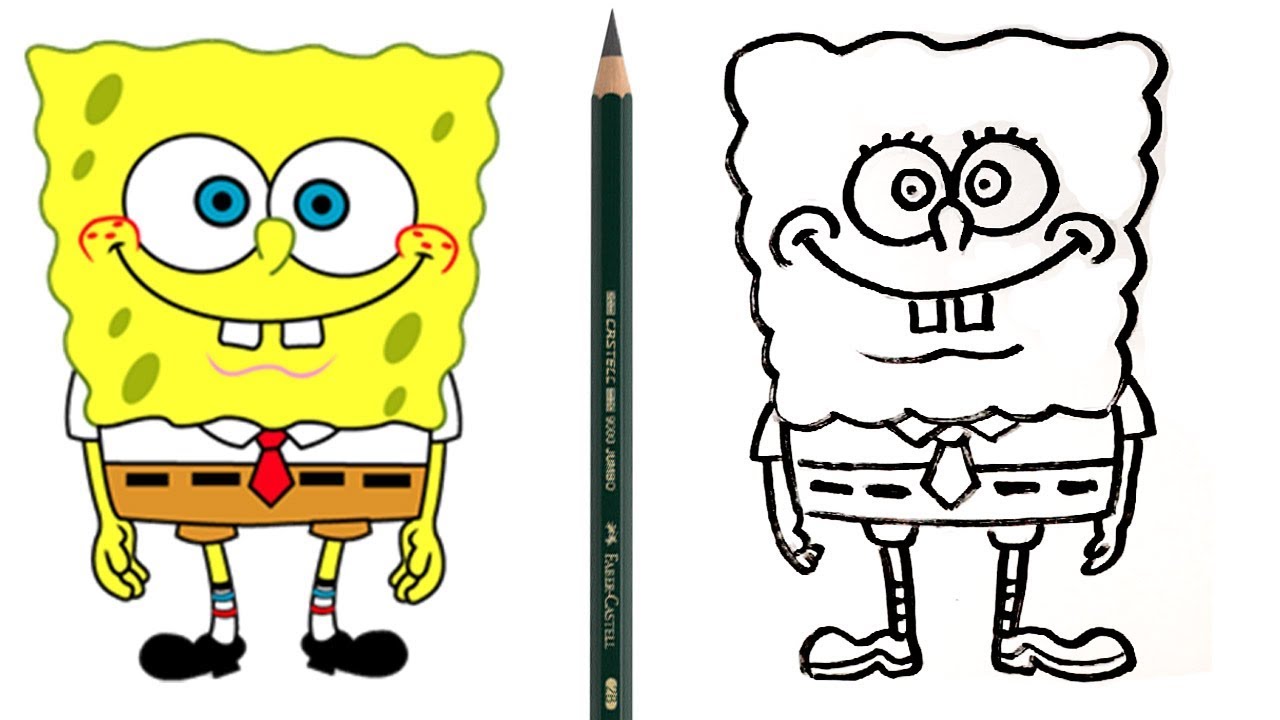 Cara Menggambar Spongebob Untuk Pemula YouTube