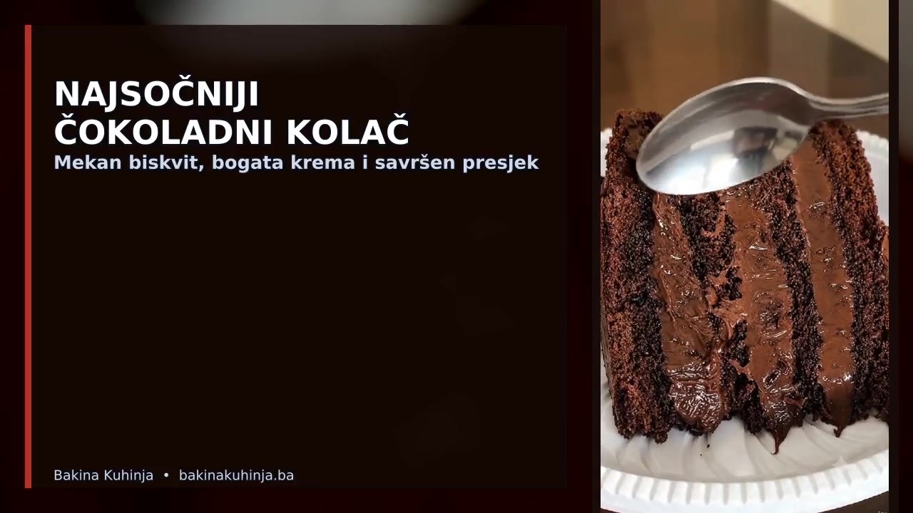 Najsočniji čokoladni kolač — cijeli recept