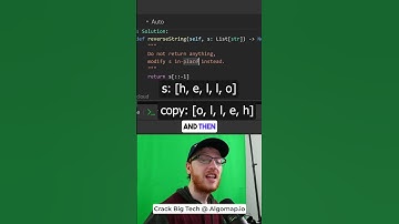 How to get Constant Space  Algorithms in Coding Interviews - Reverse String - Leetcode 344