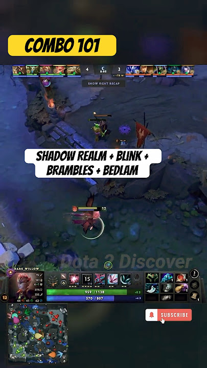 Dark Willow’s Combo 101: Shadow Realm   Blink   Brambles   Bedlam #Dota2 #DarkWillow