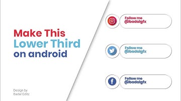 Can I Make This lower Third?