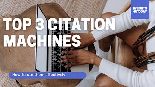 How to use Top CITATION GENERATOR websites/ APA Citation generator