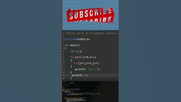 C program to Print Sorry In Triangular Pattern || C Language Programming #shorts #coding #harrybhai