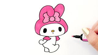 HOW TO DRAW MY MELODY SANRIO