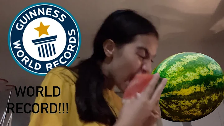WORLDS FASTEST RECORD OF EATING WATERMELON!!!!