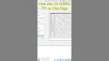 MS Excel Print Setting. How to Fit All Column & Rows on One Page #Shorts #computers #msexcel #excel