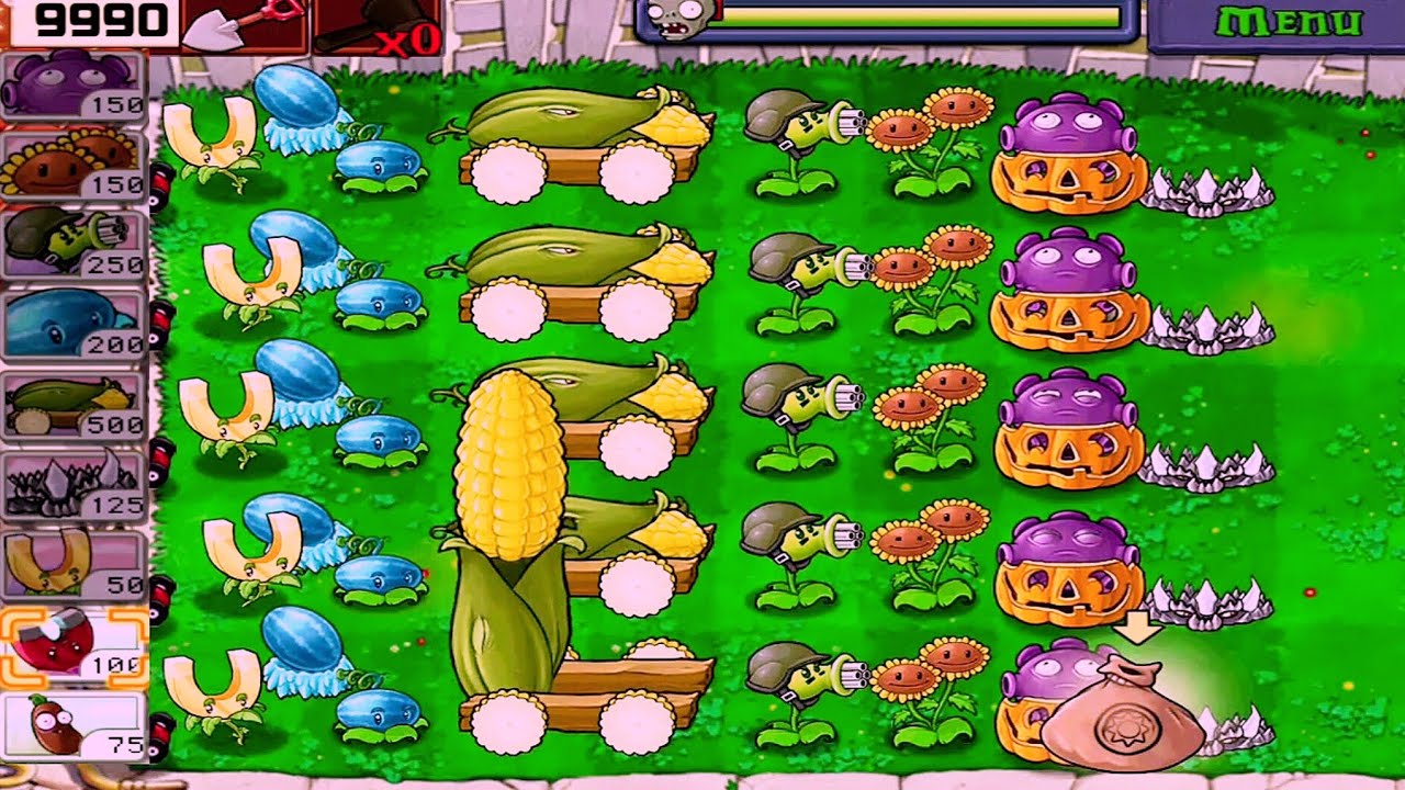 Plants vs Zombie | Survival ROOF :1 - 5 Flags Completed | Full HD ...