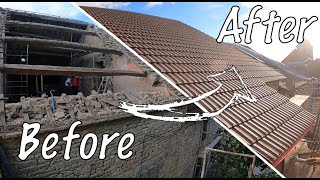 TOITURE TRADITIONNELLE 230m² FULL TIMELAPS (De A à Y)  Ruine n' Rozes Episode #100