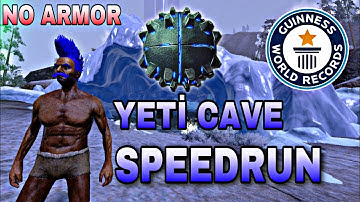 Ark mobile - Yeti Cave Speedrun, No Armor #arkcave