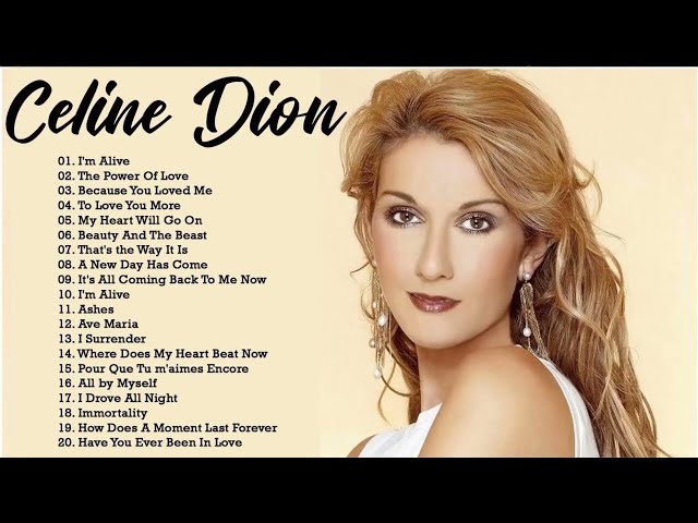 Celine Dion Hits Songs 2024 - Greatest playlist Songs Celine Dion 2024 - Best Songs of World Divas class=