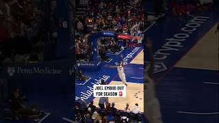 Embiid Is Out For The Season With Knee Injury. He Exited His Last Game After This Play.