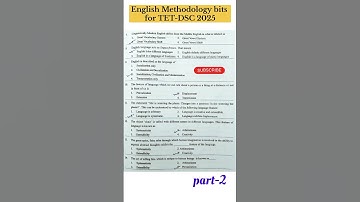 English Methodology bits for DSC 2025 #english #education #shorts #viralshort #dsc #tet  #waytodsc