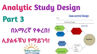 Epidemiology: Analytic Study Design, Case Control Study, Helpful Amharic Speech Video, Part 3