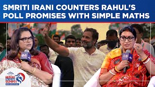 Smriti Irani Counters Rahul Gandhi & Congress' Manifesto Vows With Simple Maths| Watch Fiery Attack